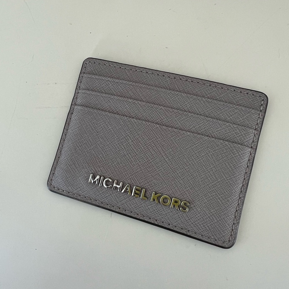 Michael Kors Gray Card Holder Wallet